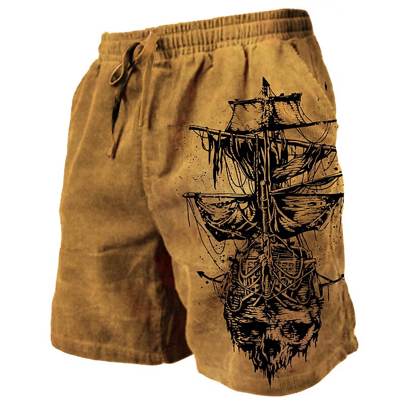 Graphic Prints Sailboat Sweat Shorts