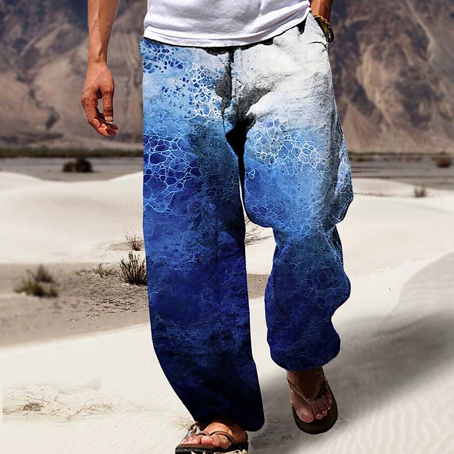 Trousers Drawstring Summer Beach Pants