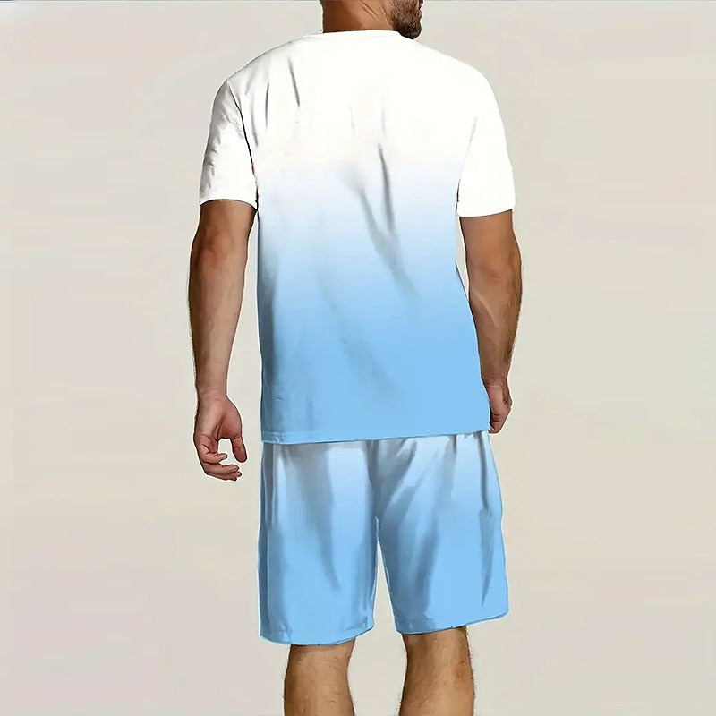 Palm Tree Gradient 2pcs Tees sets