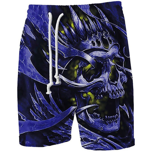 Graphic Skull Sweat Shorts