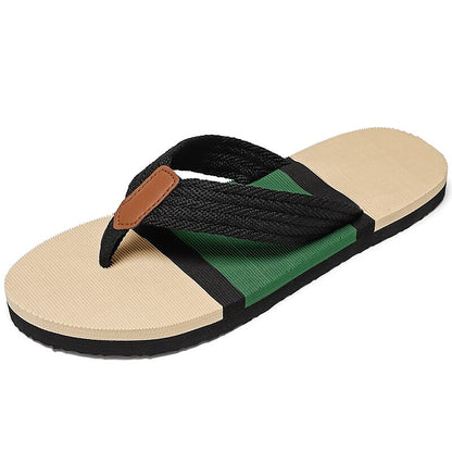 Colorblocked Mesh Strap Flip Flops