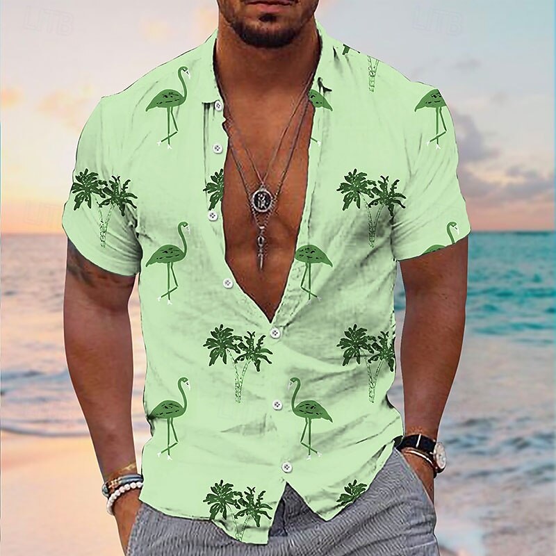 Flamingo Coconut Tropical Plants Shirt