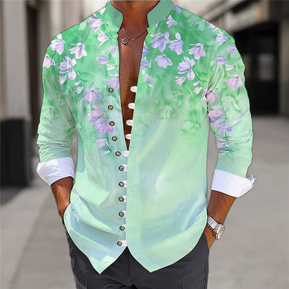 Floral Linen Aloha Shirt