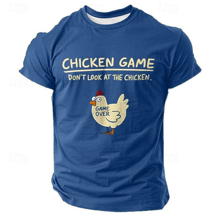 Funny Chicken 3D Crew Tee