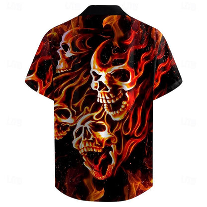 Graphic Skull and Flame Shirts