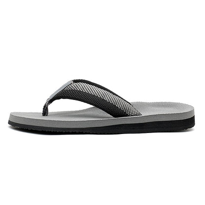 Red Flip-Flops with Black & Gold Stripes
