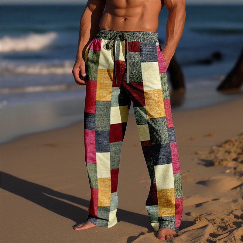 Summer Beach Drawstring Trousers Pants