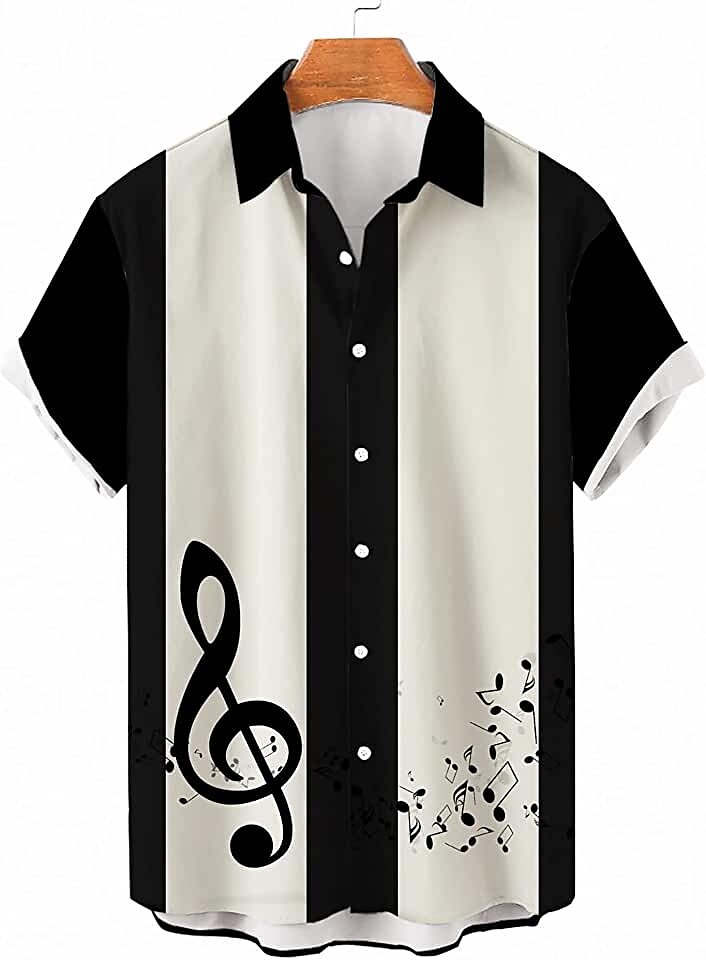 Camisa de manga corta con notas para bolos