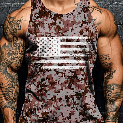 Patriotic Camo Sleeveless Top