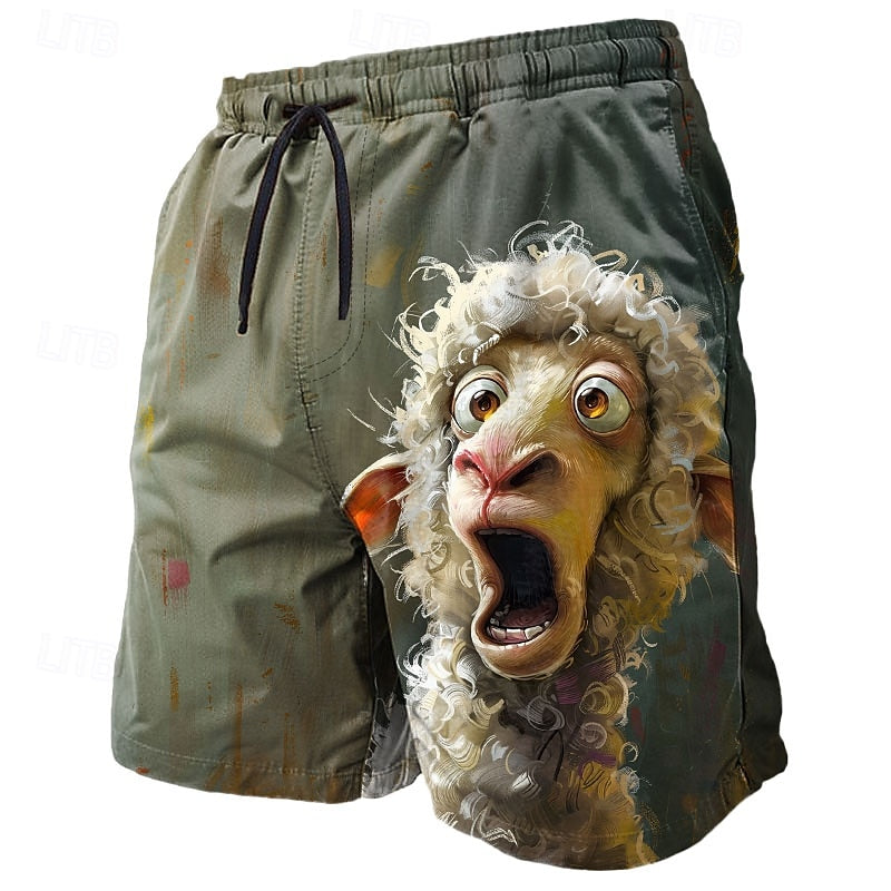 Sheep Funny Ugly Animals Swimming Shorts