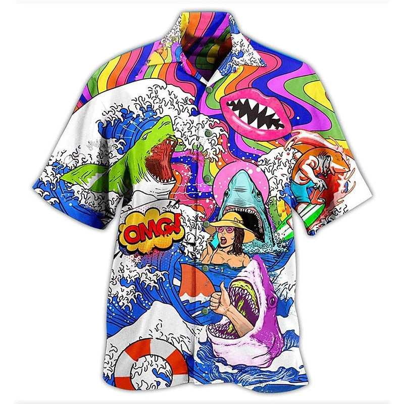 Colorful Unicorn Tropical Shirt