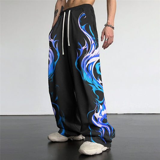 Flame Casual 3D Print Pants