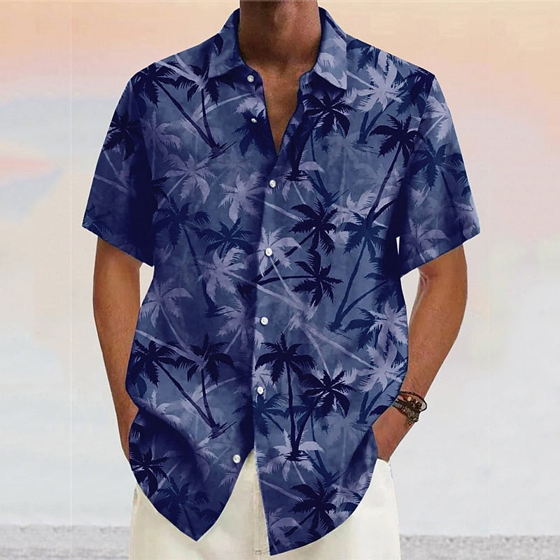 Coconut Tree Tropical Aloha Shirt