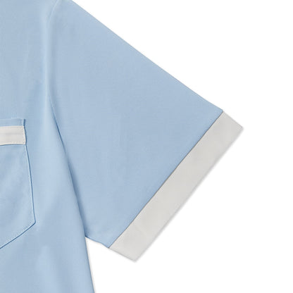 Colorblocked Casual Top Pique Polo Shirt