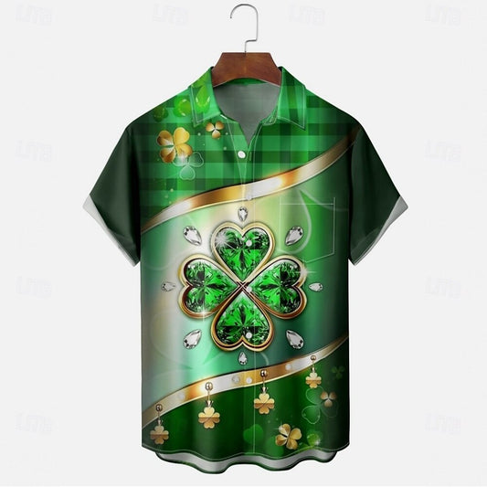 Camisa informal con trébol de San Patricio