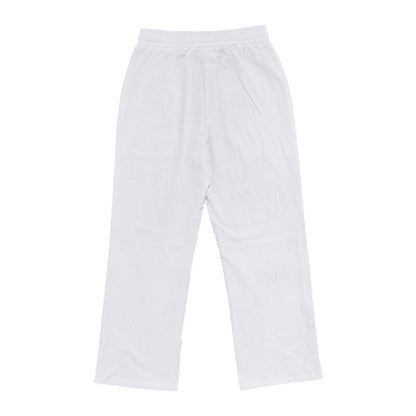 Retro Coconut Linen Drawstring Pants