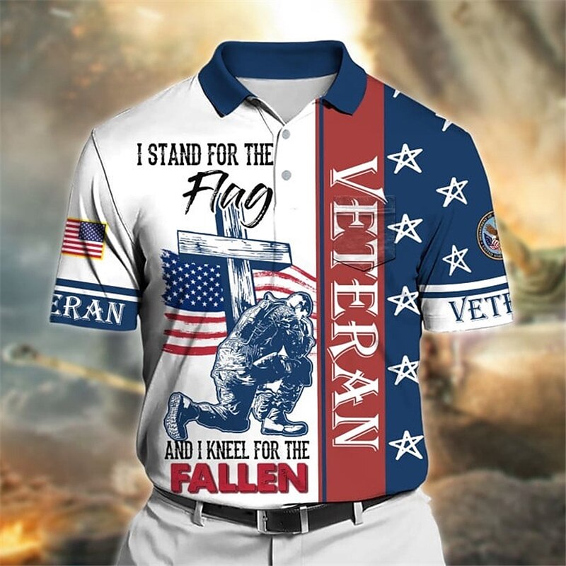 Patriotic Veterans 3D Polo Shirt