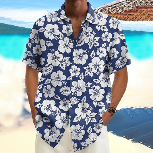 Tropical Flowers Aloha Shirt