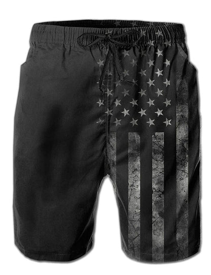 Graphic Prints American Flag Shorts