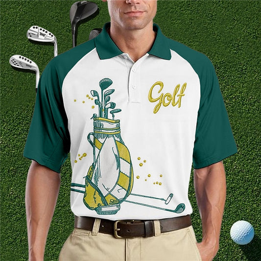 3D Print Golf Polo Shirt