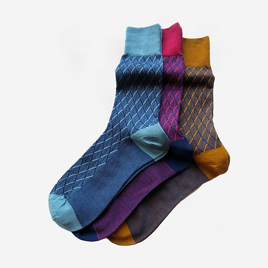 Plaid Checkered Geometry  Socks