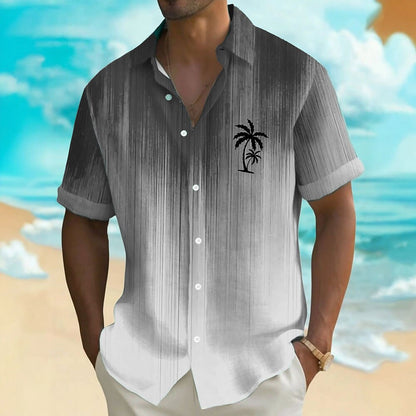 Tropical Coconut Tree Print Vacation Shirt