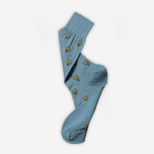 Solid Bulb Print Knit Socks